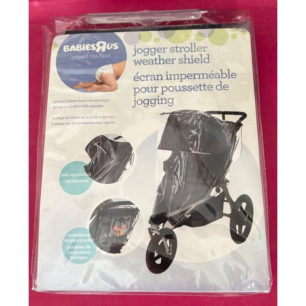 Jogger Stroller Weather Shield Cover By Babies R Us 100% Vinyl